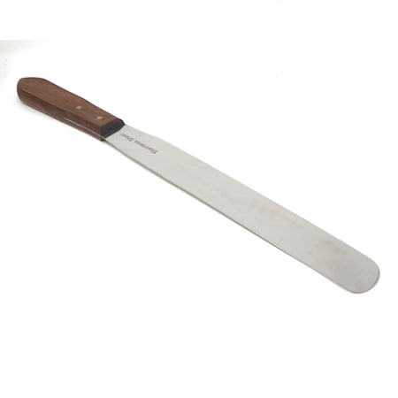 A2Z Scilab Icing Spatula Straight 10 Long Plain Blade Sturdy Wood Handle, Total Length 15.3 A2Z-ZR-WHS10